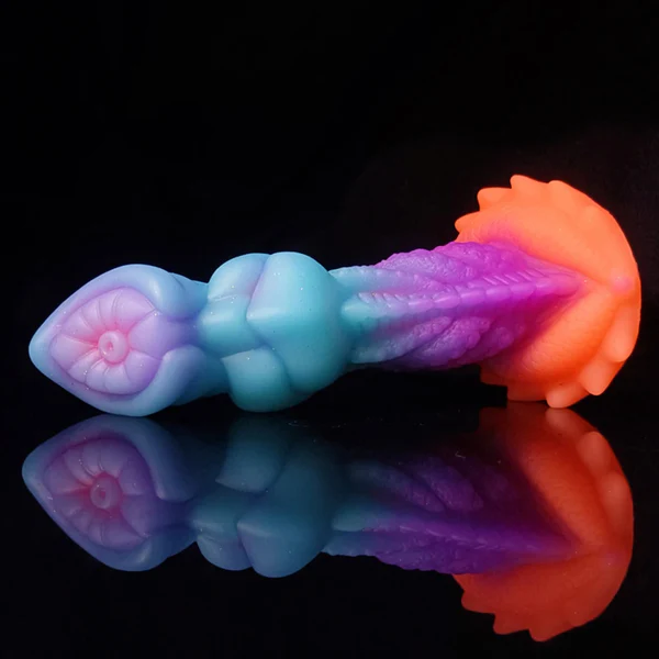 Luminous Blue Dragon Dildo Soft Silicone Sex Toy