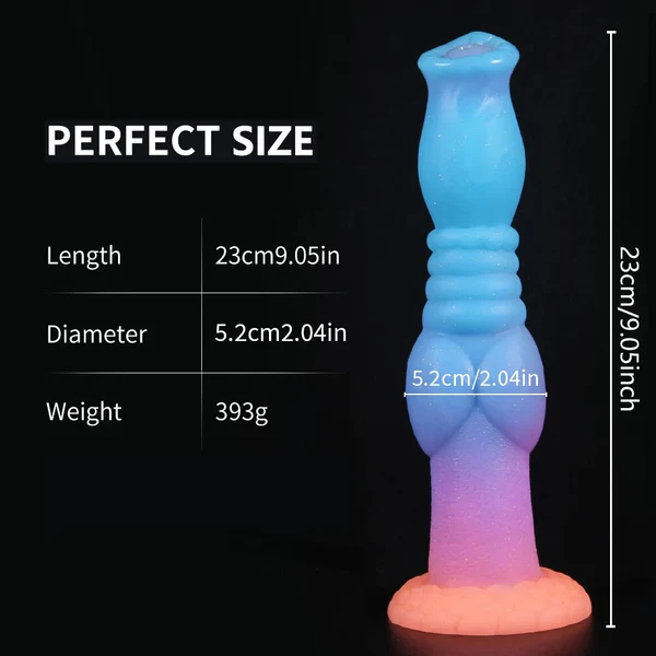 Luminous Horse Dildo 9.05 Inch Long Anal Sex Toy