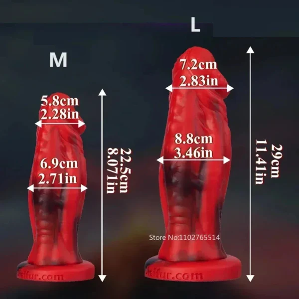 Monster Anal Dildo Huge Red Design