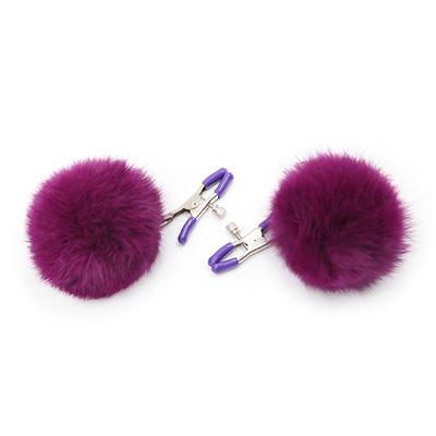 Plush Ball Nipple Clamps Adjustable Design