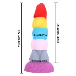 Rainbow Monster Dildo Colorful Fantasy Female Sex Toys