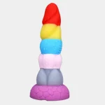 Rainbow Monster Dildo Colorful Fantasy Female Sex Toys