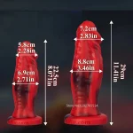 Red Fantasy Dildos Big Silicone