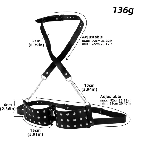 Rivet Bondage Lingerie Premium Leather