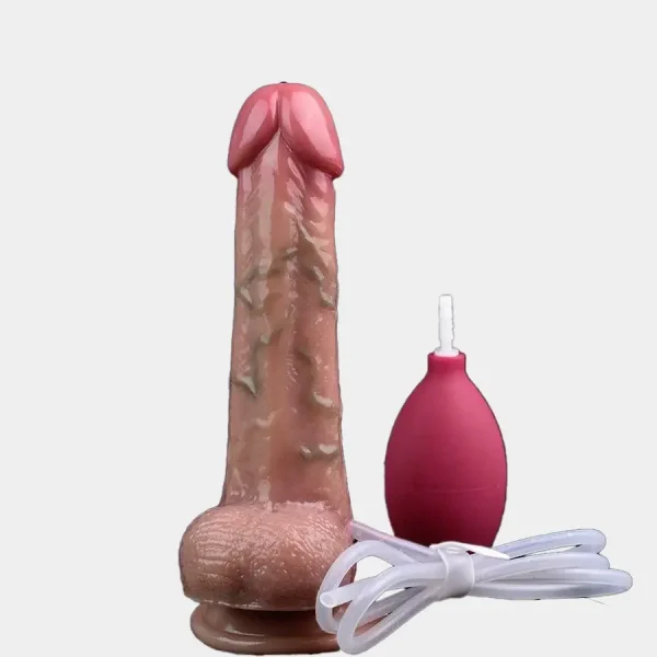 Small Flesh Colored Dildo With Fake Cum