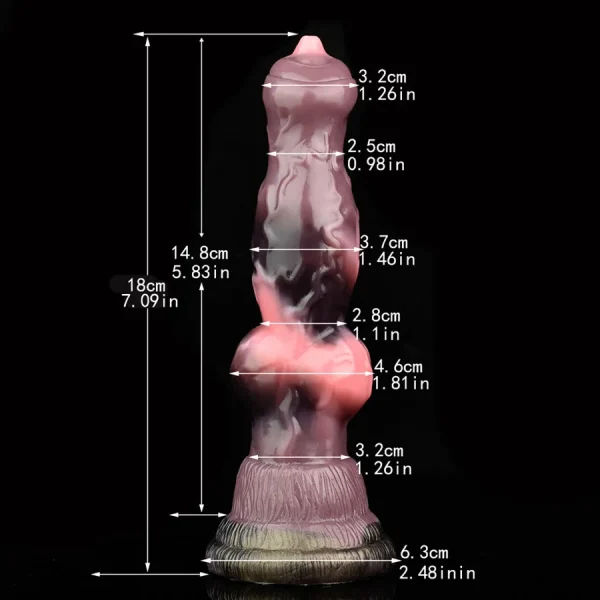 Top-Grade Silicone Dog Cock 7 Inches