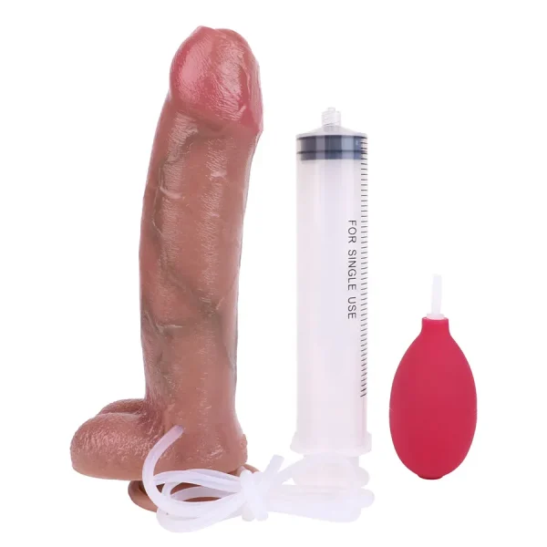 Uncircumcised Squirting Dildo Powerful Suction Cup