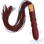 Vibrating Flogger​ With Dildo Handle Whip Toy