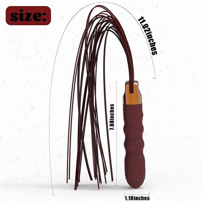 Vibrating Flogger​ With Dildo Handle Whip Toy