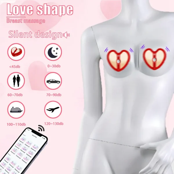 App Control Nipple Clamps Love Heart