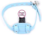 Babyblue Dildo Gag Mask Pu Leather