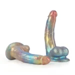 Big Rainbow Dildo​ with Balls for G-Spot