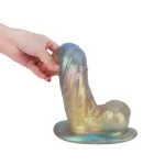 Big Rainbow Dildo​ with Balls for G-Spot