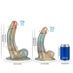 Big Rainbow Dildo​ with Balls for G-Spot