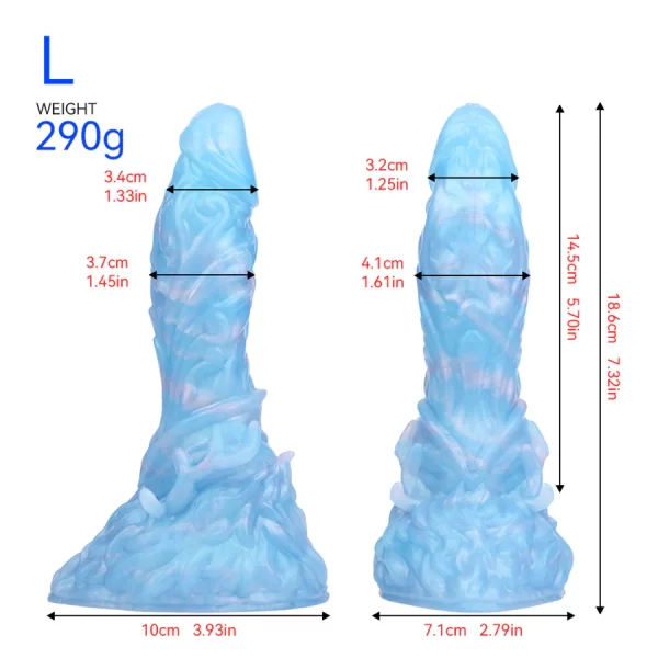 Blue Fantasy Dragon Dildo for Beginner