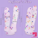 Confetti Clear Double Dildo 6.8 Inch