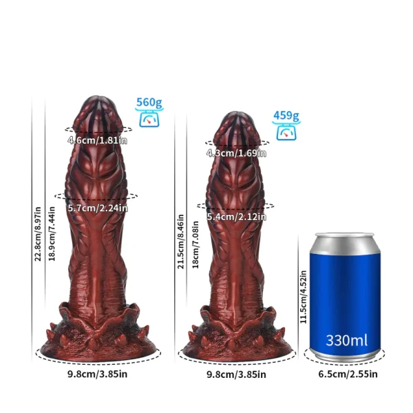 Crimson Dildo Alien Fantasy 8.9 Inch