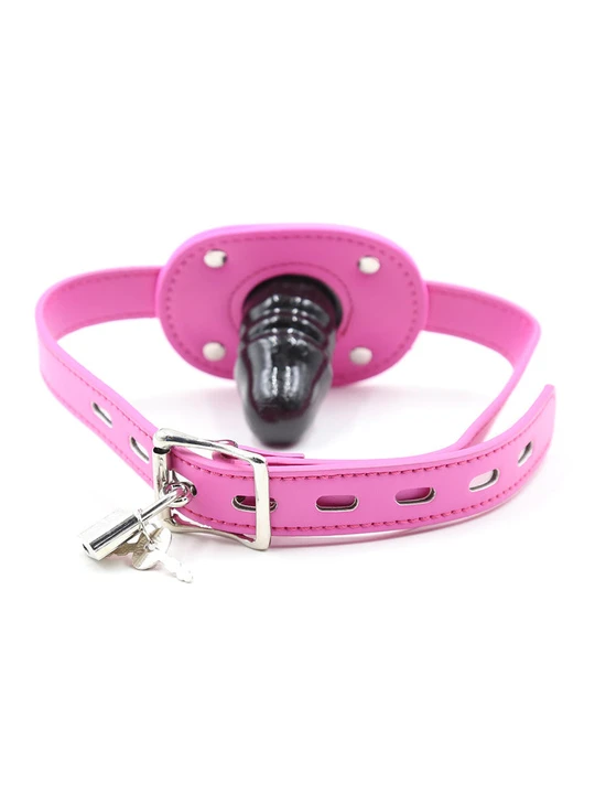 Dildo Mask With Lock Pink