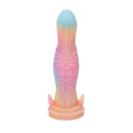 Dinosaur Jelly Dildo Rainbow Glow in the Dark