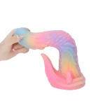 Dinosaur Jelly Dildo Rainbow Glow in the Dark