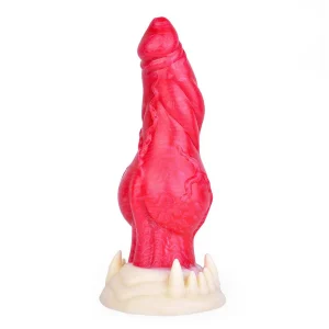 Dog Penis Dildo Knotted with Realistic Vein