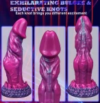 Dragon Purple Dildo Zeus Exotic 7.6 Inch