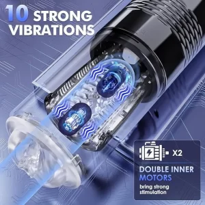 Eorone Male Sex Toy 10 Vibrating & 6 Thrusting