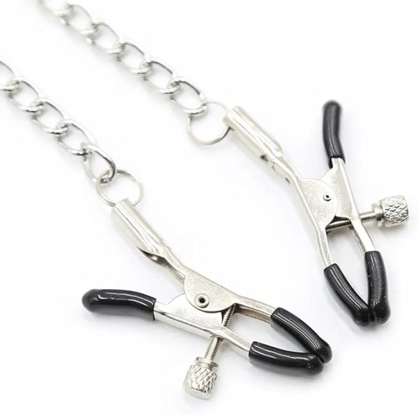 Gold Adjustable Breast Clips Bondage Restraints