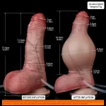 Inflatable Squirting Dildo Realistic 6.8 Inch