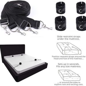 Nylon Bondage Bed Restraints Handcuffs