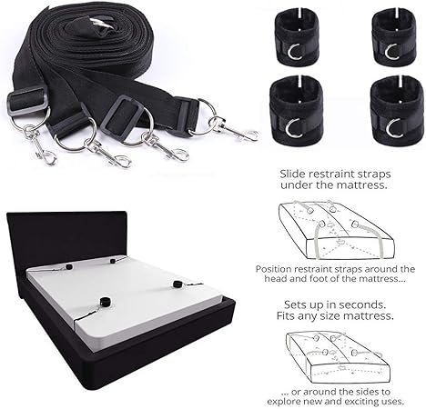 Nylon Bondage Bed Restraints Handcuffs