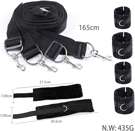 Nylon Bondage Bed Restraints Handcuffs