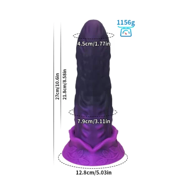 Purple Monster Dildo Intricate Texture