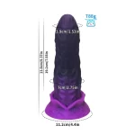 Purple Monster Dildo Intricate Texture