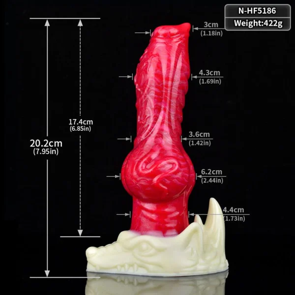 Riding Dog Dildo Silky-Smooth Silicone