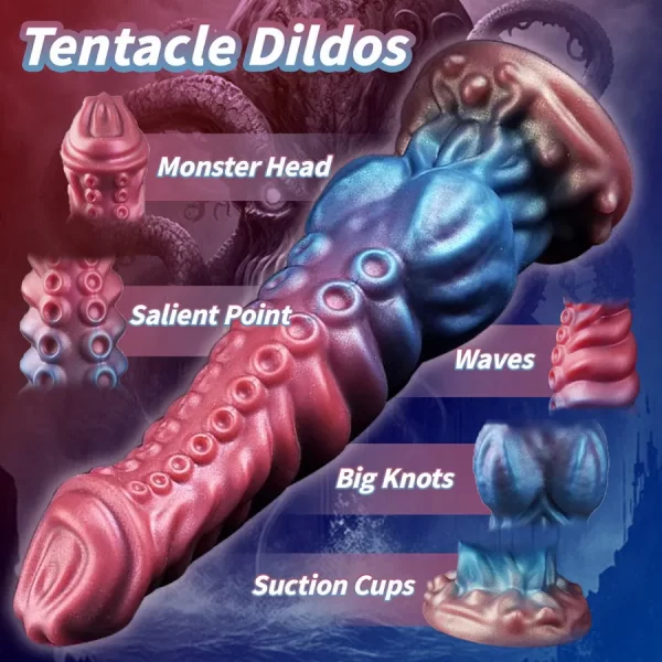 Tentacle Fantasy Dragon Cock 9.8 Inch