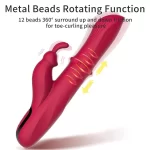 Beaded Thrusting Rabbit Vibrator Premium Silicone