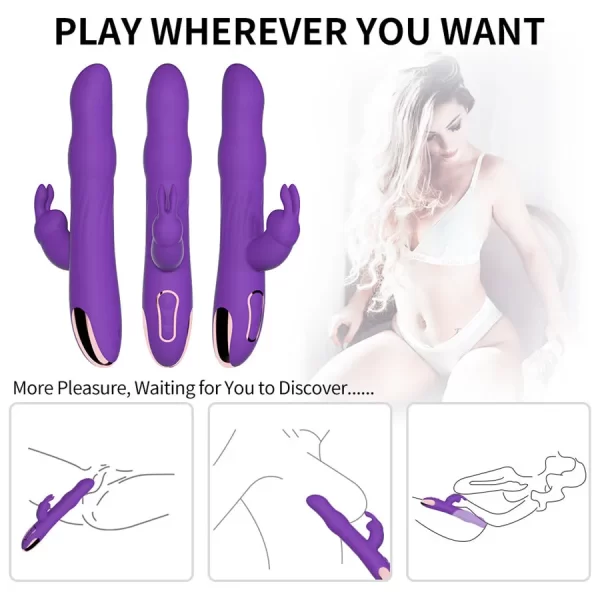 Rabbit Spinning Bead Vibrator​ Premium silicone