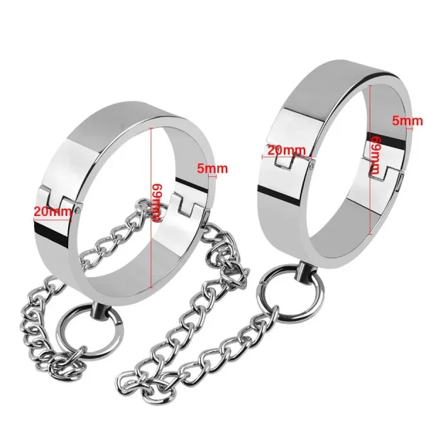 Stainless Steel Bondage Cuffs 4 Sizes