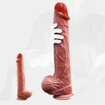 Dual Density Silicone Dildo 16 Inch