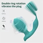 Prostate Massager With Cock Ring Green Color