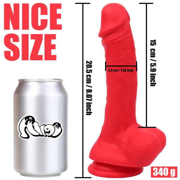 Platinum Silicone Dildo Solid Color 8 Inches