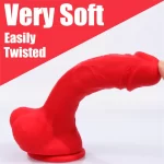 Platinum Silicone Dildo Solid Color 8 Inches