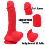 Platinum Silicone Dildo Solid Color 8 Inches