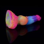 Rainbow Dog Dildo Glow in the Dark