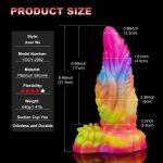 Rainbow Dragon Monster Dildo Glow in the Dark