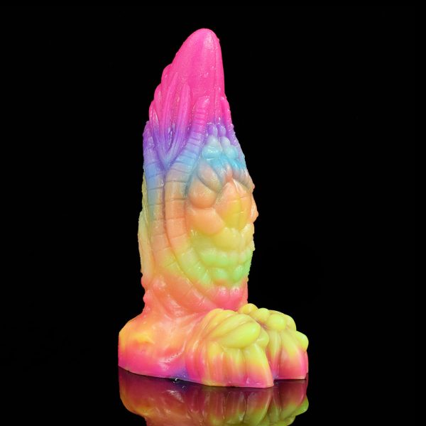 Rainbow Dragon Monster Dildo Glow in the Dark