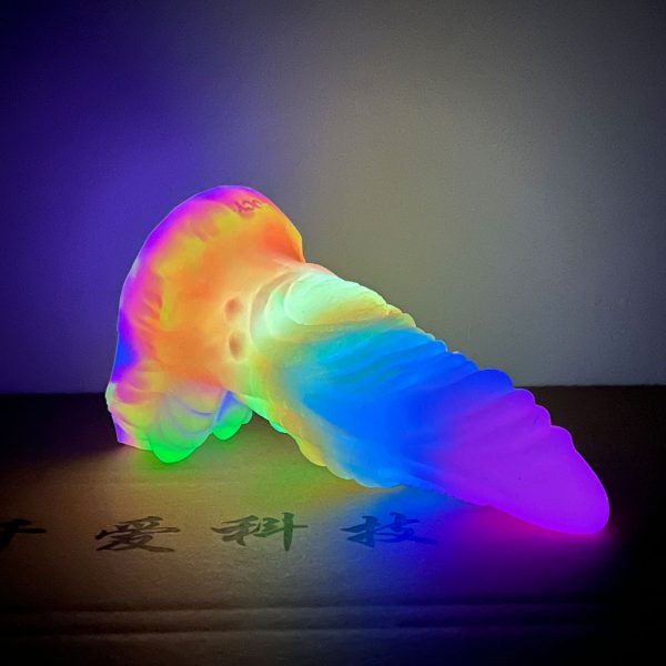 Rainbow Dragon Monster Dildo Glow in the Dark