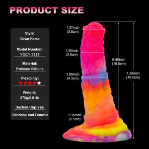 Rainbow Horse Dildo Luminous