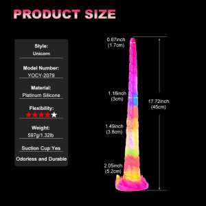 Rainbow Unicorn Dildo Luminous